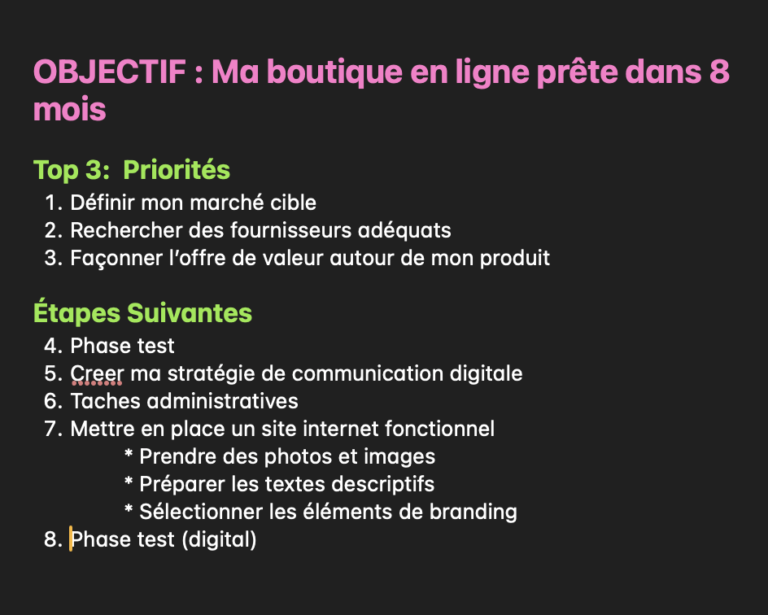 Établir des objectifs réalistes